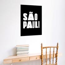 Quadro Decorativo Lettering São Paulo - 70x50cm