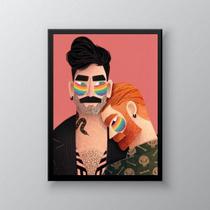 Quadro Decorativo Lgbt Gays 24X18Cm