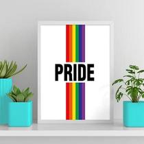 Quadro Decorativo Lgbt Pride 45X34Cm - Com Vidro