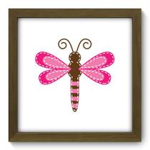 Quadro Decorativo - Libélula Pink - 22cm x 22cm - 013qdim