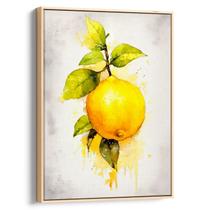 Quadro decorativo Limão Watercolor - Art Canvas