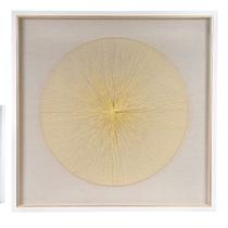 Quadro Decorativo Linha Dourado e Bege 80x80x5 cm F04 - D'Rossi Quadro Decorativo Linha Dourado e Bege 80x80x5 cm F04 - D'Rossi
