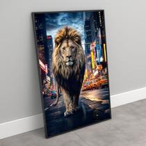 Quadro decorativo Lion King city