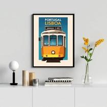 Quadro Decorativo Lisboa - Portugal 45X34Cm - Com Vidro Quadro Decorativo Lisboa - Portugal 45X34Cm - Com Vidro