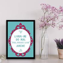 Quadro Decorativo Livrai-me do Mal Amado, Humorado 45x34cm