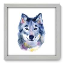 Quadro Decorativo - Lobo - 33cm x 33cm - 193qdsb - Allodi