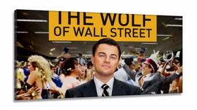 Quadro Decorativo Lobo de Wall Street Filme em tecido canvas 130x60