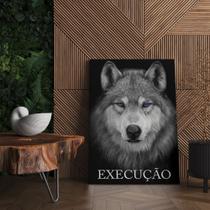 Quadro Decorativo Lobo Execução Canvas 50x70 - Foto Paulista