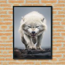 Quadro Decorativo Lobo Feroz - 70x50cm Quadro Decorativo Lobo Feroz - 70x50cm