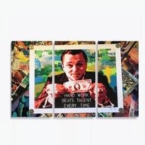 Quadro Decorativo Lobo Hard Work em tecido