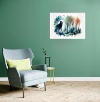 Quadro Decorativo Lobo Painel - 50X70Cm