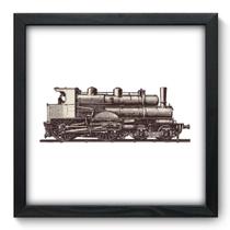 Quadro Decorativo - Locomotiva Vintage - 33cm x 33cm - 126qdvp Quadro Decorativo - Locomotiva Vintage - 33cm x 33cm - 126qdvp