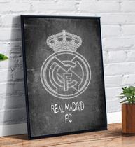 Quadro Decorativo Logo Real Madrid Fc Time Futebol