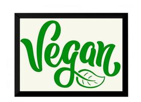 Quadro Decorativo Logo Vegan Vegano Arte Moldurada Quadro Decorativo Logo Vegan Vegano Arte Moldurada