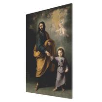 Quadro Decorativo Lona Religioso São José Menino Jesus 60x40 Decoração Religiosa Quadro Decorativo Lona Religioso São José Menino Jesus 60x40 Decoração Religiosa