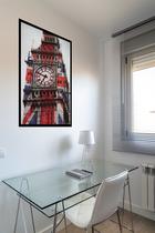 Quadro Decorativo Londres Big Ben Bandeira - 70x50cm Quadro Decorativo Londres Big Ben Bandeira - 70x50cm