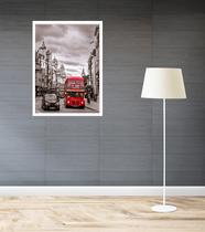 Quadro Decorativo Londres Bonde Vermelho - 70X50Cm