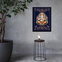 Quadro Decorativo Lord Ganesha 33x24cm - com vidro