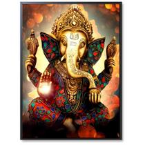 Quadro Decorativo Lord Ganesha Gold Sala Quarto Hall