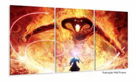 Quadro Decorativo Lord Of The Rings 120x60 3 peças Quadro Decorativo Lord Of The Rings 120x60 3 peças