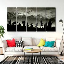 Quadro Decorativo Lord Of The Rings 5 peças Quadro Decorativo Lord Of The Rings 5 peças