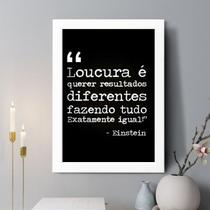 Quadro Decorativo Loucura - Einstein 33x24cm Quadro Decorativo Loucura - Einstein 33x24cm