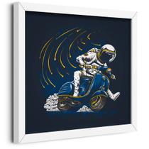 Quadro Decorativo Loucuras do Astronauta Motoqueiro