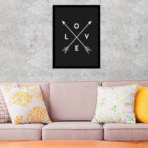 Quadro Decorativo Love Com Flechas 45x34cm