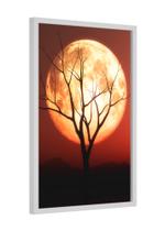 Quadro decorativo - lua cheia árvore galhos noite