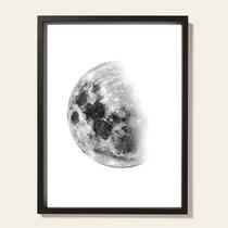 Quadro Decorativo Lua em MDF com Moldura Preta 42x32cm 14224-1 Mart