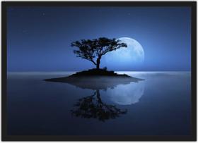 Quadro Decorativo Lua Noite Lago Árvores Paisagem Natureza Decorações Com Moldura G1 Quadro Decorativo Lua Noite Lago Árvores Paisagem Natureza Decorações Com Moldura G1