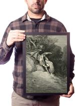 Quadro Decorativo Lúcifer O Anjo Caido Arte De Gustave Doré