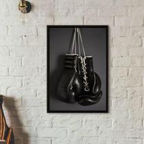 Quadro Decorativo Luva De Boxe Preta 45X34Cm