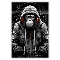 Quadro Decorativo Macaco Estiloso Moldura Cx Alta 40x60 Quadro Decorativo Macaco Estiloso Moldura Cx Alta 40x60
