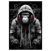Quadro Decorativo Macaco Estiloso Moldura Cx Alta 40x60 Quadro Decorativo Macaco Estiloso Moldura Cx Alta 40x60