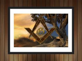 Quadro Decorativo Maçonaria Maçons Decorações Com Moldura