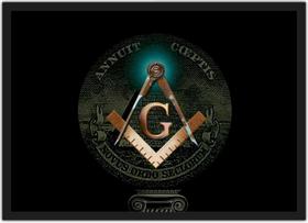 Quadro Decorativo Maçonaria Maçons Templos Místicos Decorações Com Moldura G05