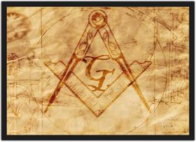 Quadro Decorativo Maçonaria Maçons Templos Místicos Decorações Com Moldura G07