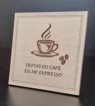 Quadro decorativo madeira gravado a laser 15x15 cm - Ecopartners
