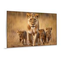 Quadro Decorativo Mãe e 3 Filhotes Toque Elegante e Natural para sua Decoração