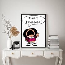 Quadro Decorativo Mafalda Café 33x24cm Quadro Decorativo Mafalda Café 33x24cm