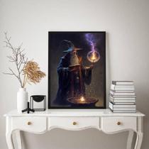 Quadro Decorativo Mago Bruxo 33X24Cm Quadro Decorativo Mago Bruxo 33X24Cm