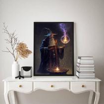 Quadro Decorativo Mago Bruxo 33X24Cm