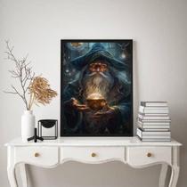 Quadro Decorativo Mago Vidente 33X24Cm - Com Vidro Quadro Decorativo Mago Vidente 33X24Cm - Com Vidro