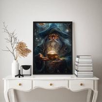Quadro Decorativo Mago Vidente 45x34cm - com vidro Quadro Decorativo Mago Vidente 45x34cm - com vidro