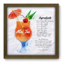 Quadro Decorativo - Mai Tai - 33cm x 33cm - 086qdcm Quadro Decorativo - Mai Tai - 33cm x 33cm - 086qdcm