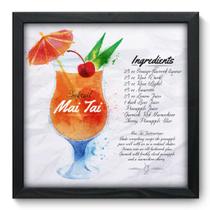 Quadro Decorativo - Mai Tai - 33cm x 33cm - 086qdcp Quadro Decorativo - Mai Tai - 33cm x 33cm - 086qdcp
