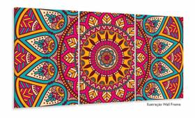 Quadro Decorativo Mandala Rosa Com Tela Em Tecido Quadro Decorativo Mandala Rosa Com Tela Em Tecido