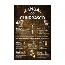 Quadro Decorativo Manual do Churrasco 30x20 Mdf Adesivado Quadro Decorativo Manual do Churrasco 30x20 Mdf Adesivado