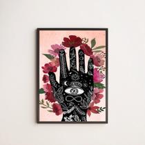 Quadro Decorativo Mão do Universo 45x34cm - com vidro